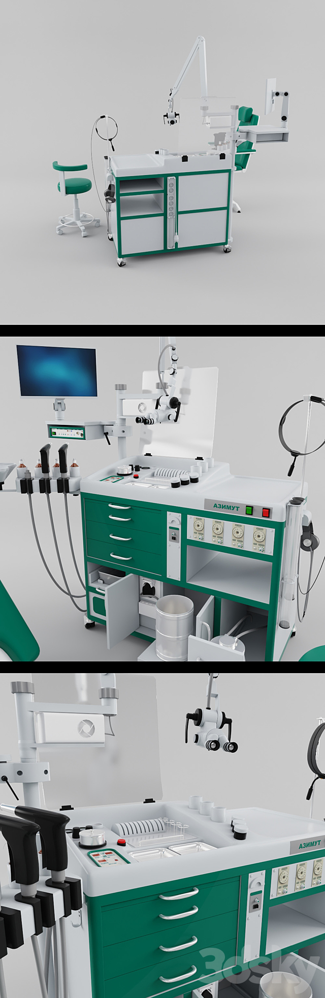 Otorhinolaryngologist’s workplace 3DS Max Model - thumbnail 2