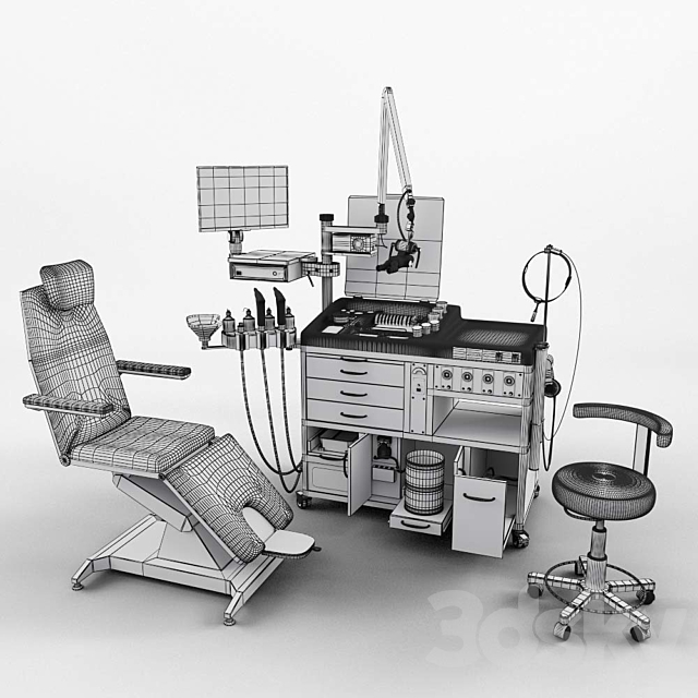 Otorhinolaryngologist’s workplace 3DS Max Model - thumbnail 3