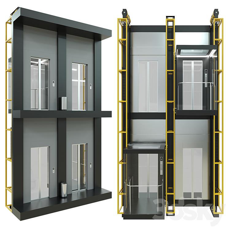 Panoramic lift 3DS Max Model - thumbnail 2