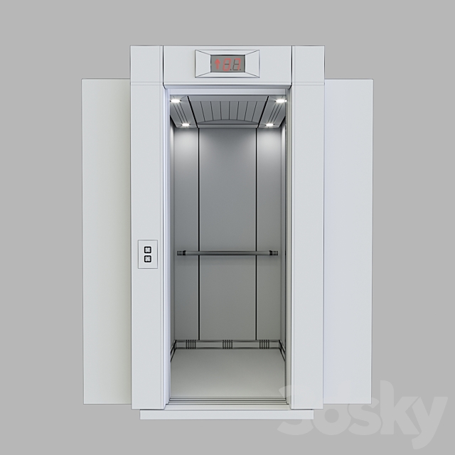 Passenger elevator 3DS Max Model - thumbnail 3