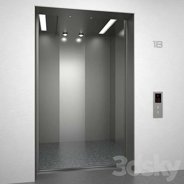 Passenger lift SJEQ N02 3DSMax File - thumbnail 1