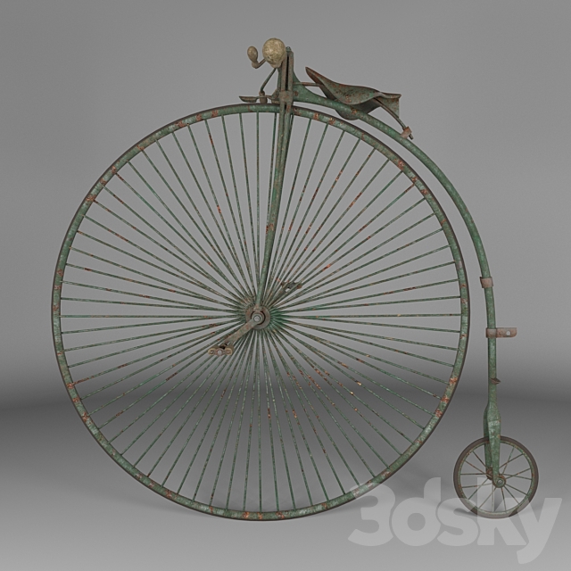 Penny farthing bicycle- 3DS Max Model - thumbnail 2