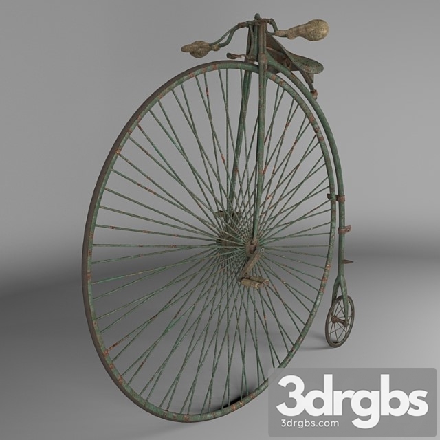 Penny farthing bicycle- 3dsmax Download - thumbnail 1