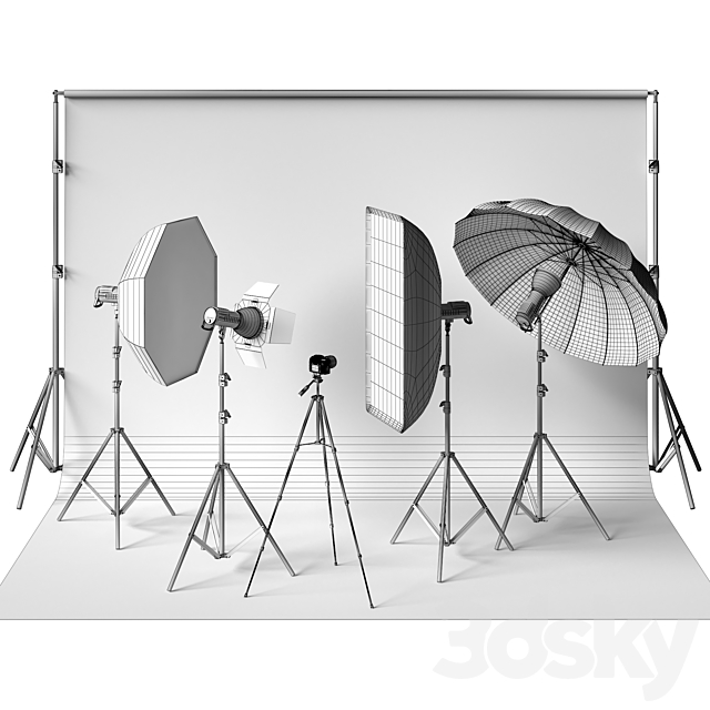 Photo Studio Kit 3DS Max Model - thumbnail 2