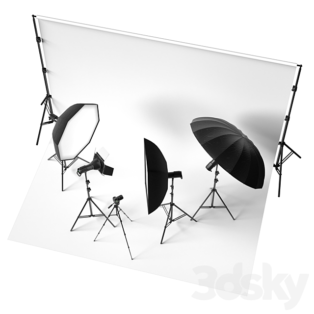 Photo Studio Kit 3DS Max Model - thumbnail 3