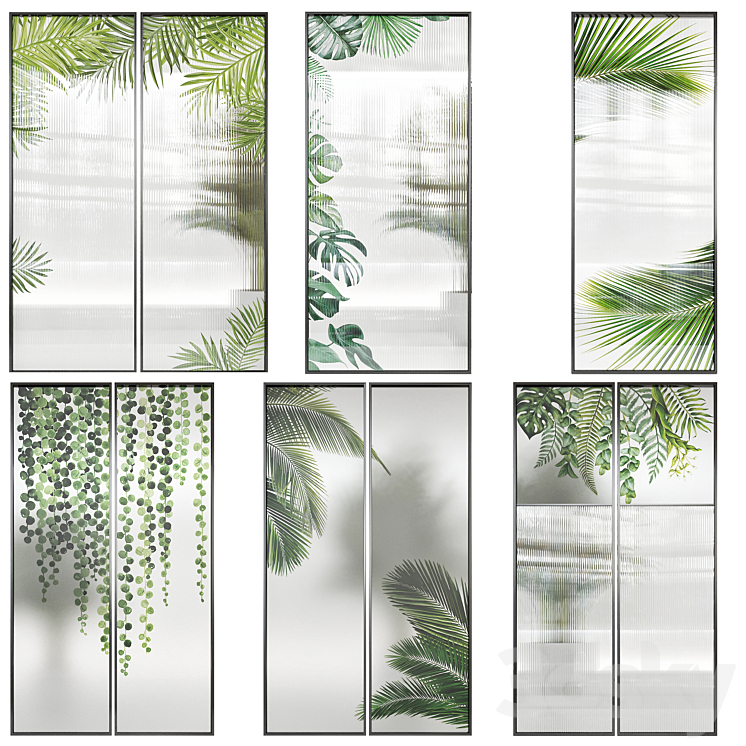 Phyto Glass Partition 3DS Max Model - thumbnail 1