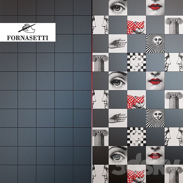 PIERO FORNASETTI COLLECTION FORNASETTIANA 3ds Max - thumbnail 1