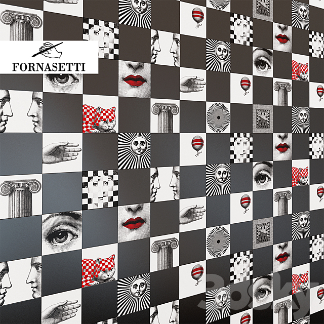 PIERO FORNASETTI COLLECTION FORNASETTIANA 3ds Max - thumbnail 2