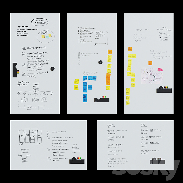 PolyVision – WhiteBoard Sans. Serif. Flow 3DSMax File - thumbnail 1