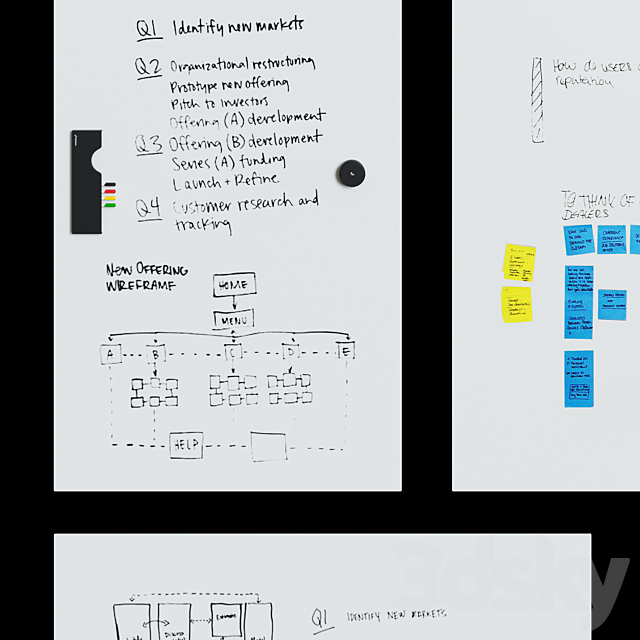 PolyVision – WhiteBoard Sans. Serif. Flow 3DSMax File - thumbnail 2