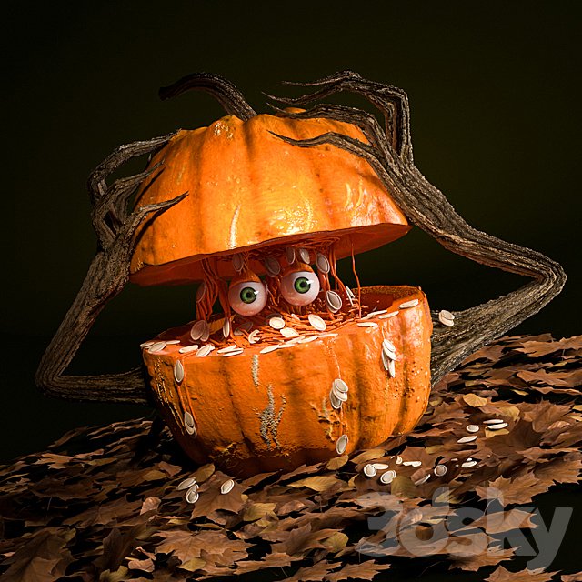 Pumpkin Monster 3ds Max - thumbnail 1