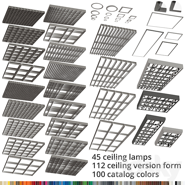 Raster ceiling Grilyato. The complete collection. 3DSMax File - thumbnail 1