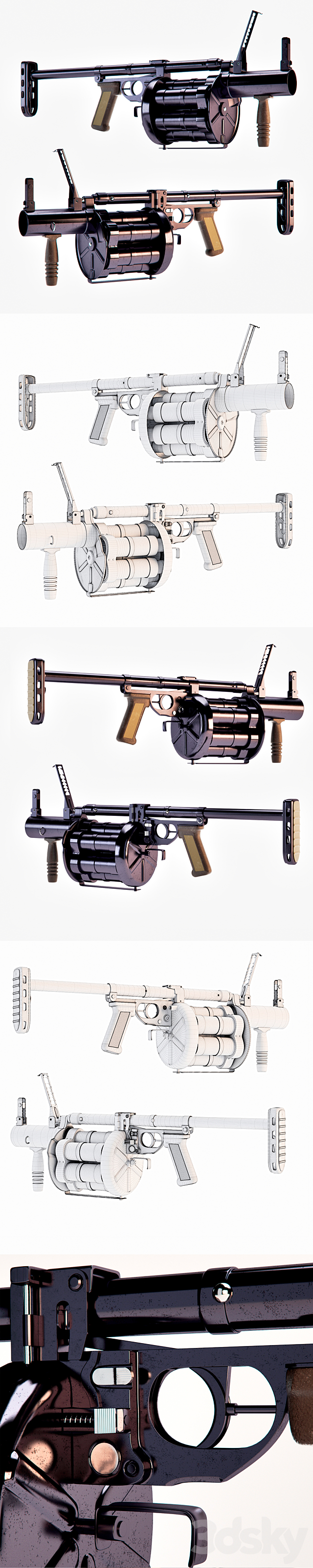 RG-6 grenade launcher 3ds Max - thumbnail 2