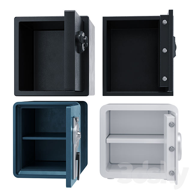 Safes (set) 3DS Max Model - thumbnail 4