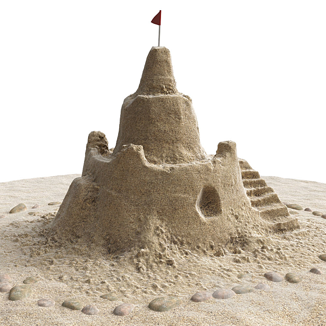 Sand castle 3DS Max Model - thumbnail 2