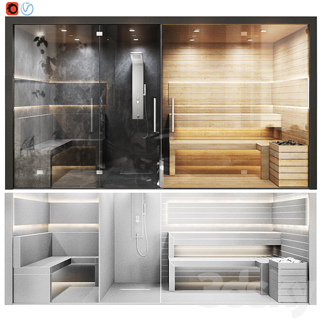 Sauna 3ds Max - thumbnail 2