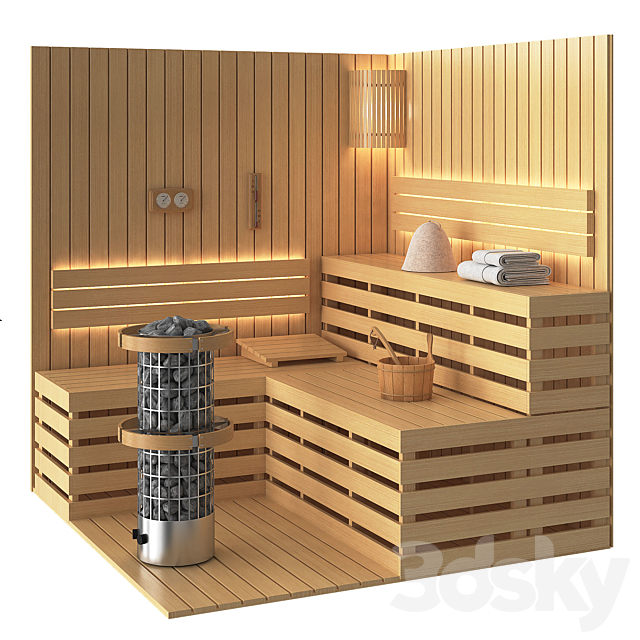 Sauna set 3DSMax File - thumbnail 1