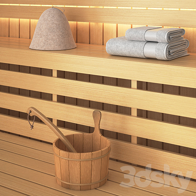 Sauna set 3DSMax File - thumbnail 3