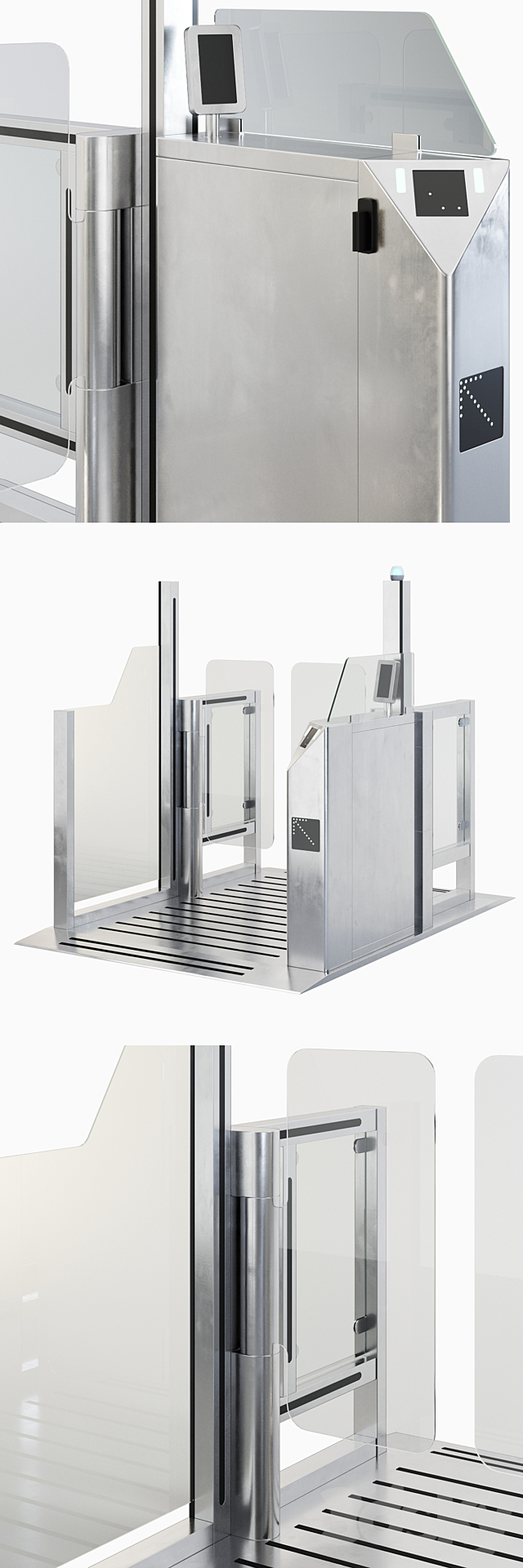 Security Gates _ Turnstile 3DS Max Model - thumbnail 2