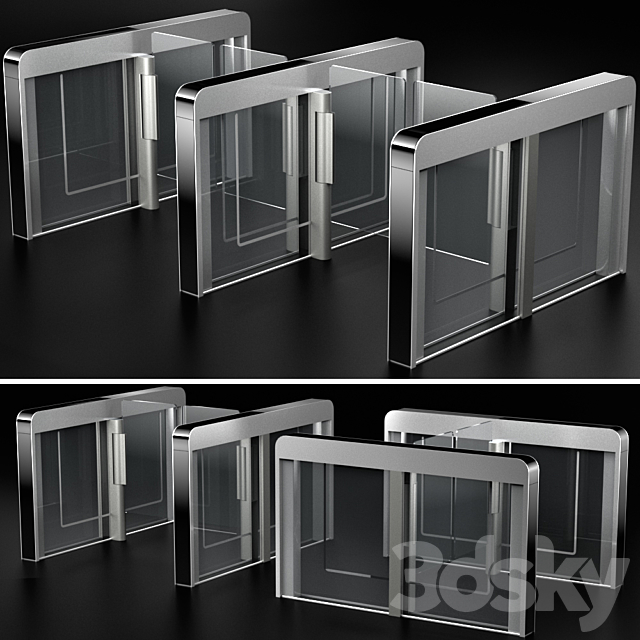 Sensor sliding gate turnstiles 3DSMax File - thumbnail 1