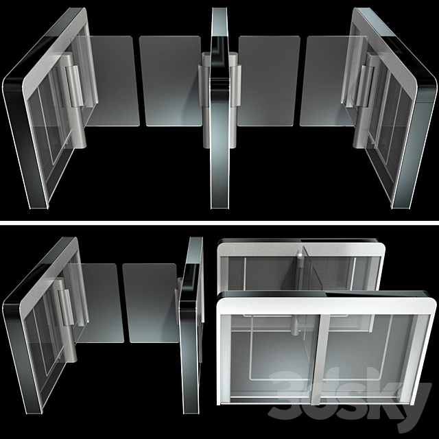 Sensor sliding gate turnstiles 3DSMax File - thumbnail 3