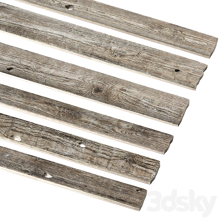 set of old boards 3 3DS Max Model - thumbnail 1