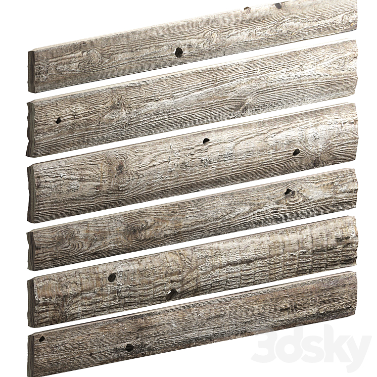 set of old boards 3 3DS Max Model - thumbnail 2