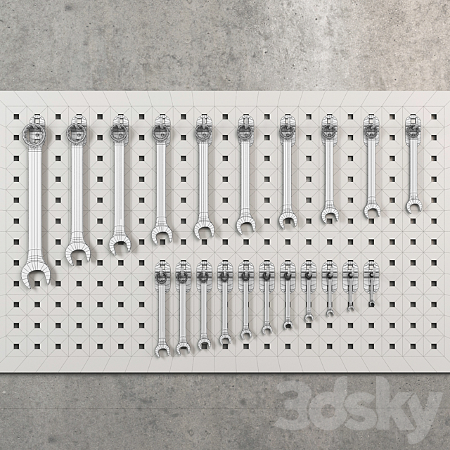 Set of spanners 3ds Max - thumbnail 3