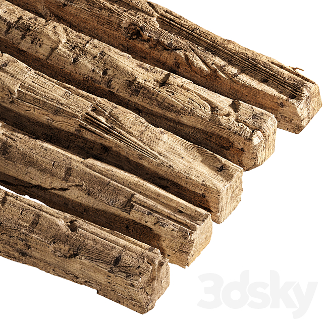 set old logs 14 3ds Max - thumbnail 2