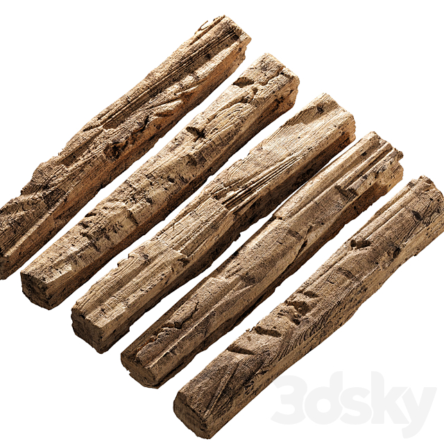 set old logs 14 3ds Max - thumbnail 3