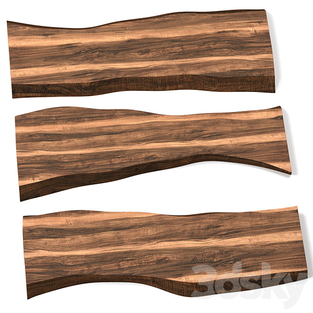 Slabs of wood. 3DSMax File - thumbnail 1