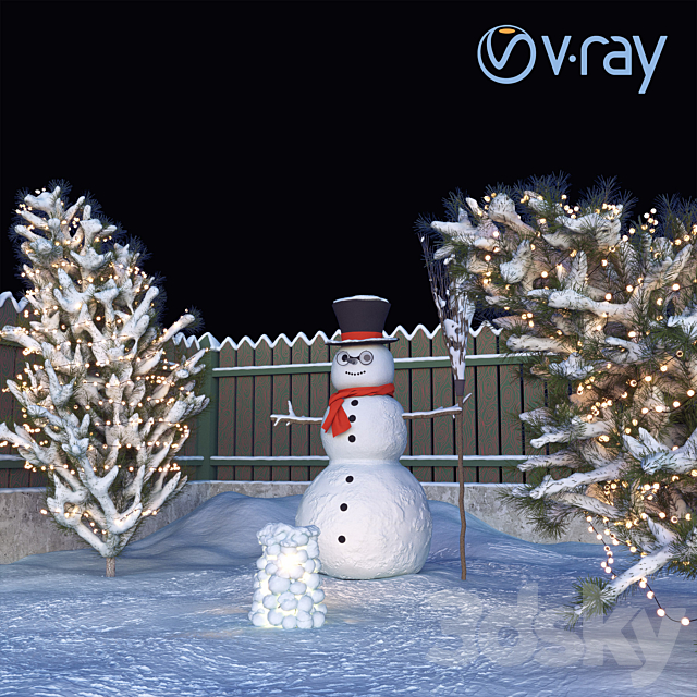 Snowman 3DSMax File - thumbnail 1