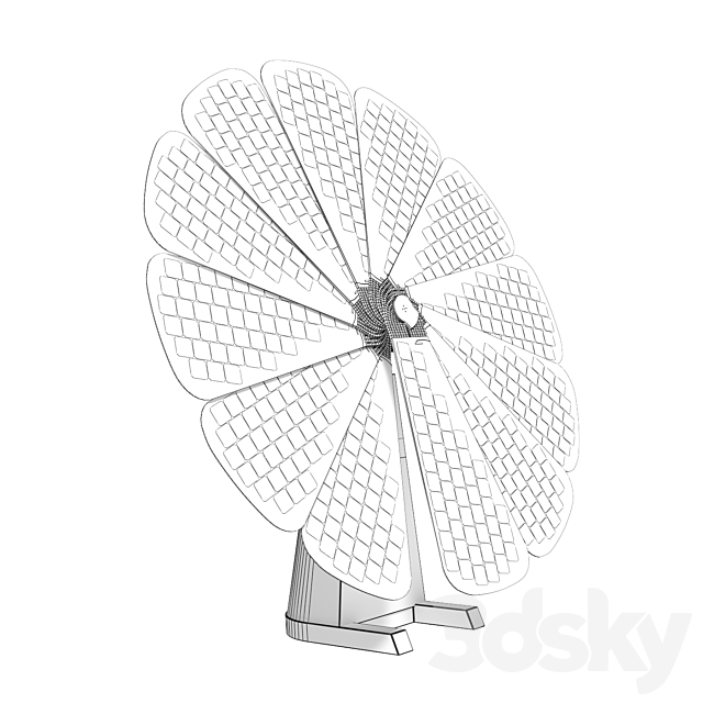 Solar panel SmartFlower 3DSMax File - thumbnail 4