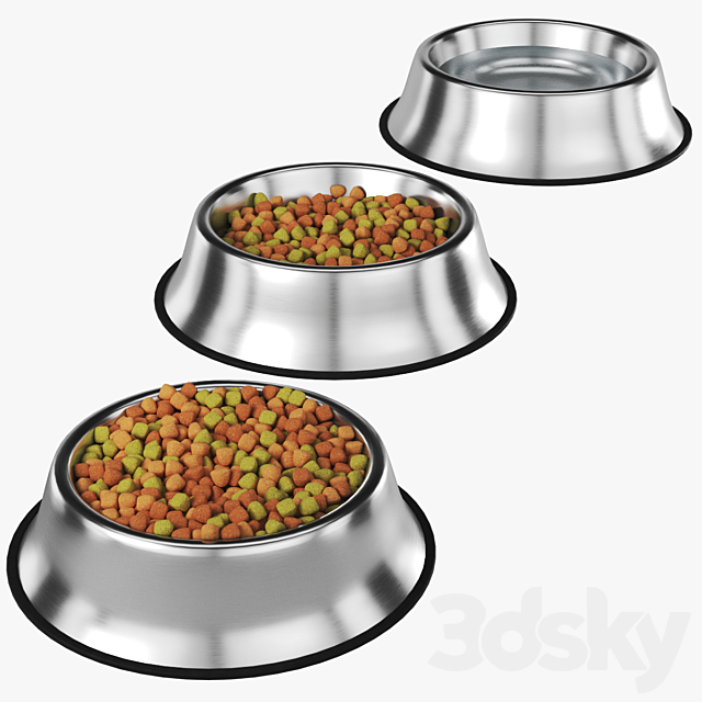 Stainless steel bowl 3ds Max - thumbnail 1