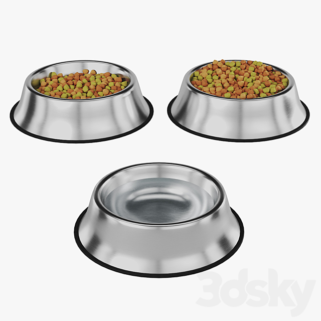 Stainless steel bowl 3ds Max - thumbnail 2