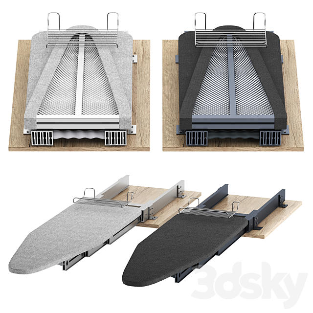 Starax retractable built-in ironing board 3DS Max Model - thumbnail 2