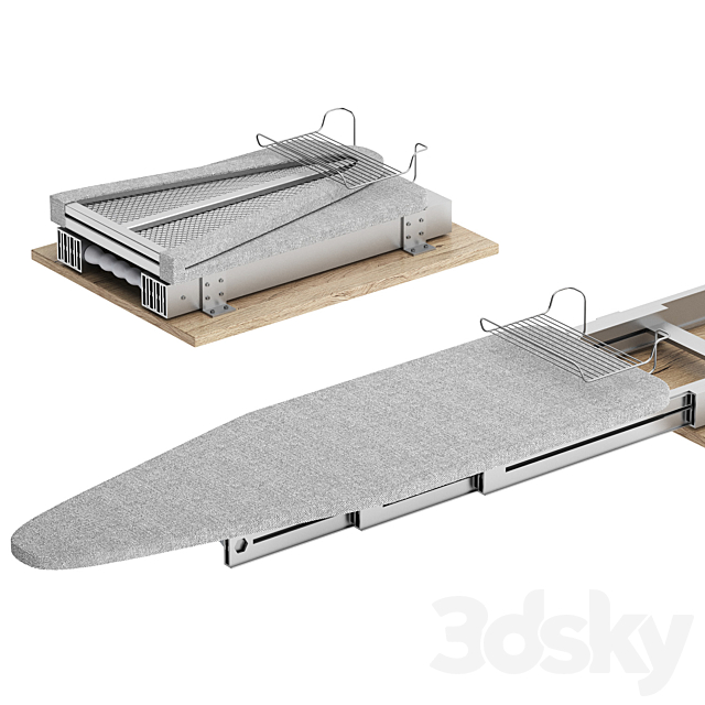 Starax retractable built-in ironing board 3DS Max Model - thumbnail 4