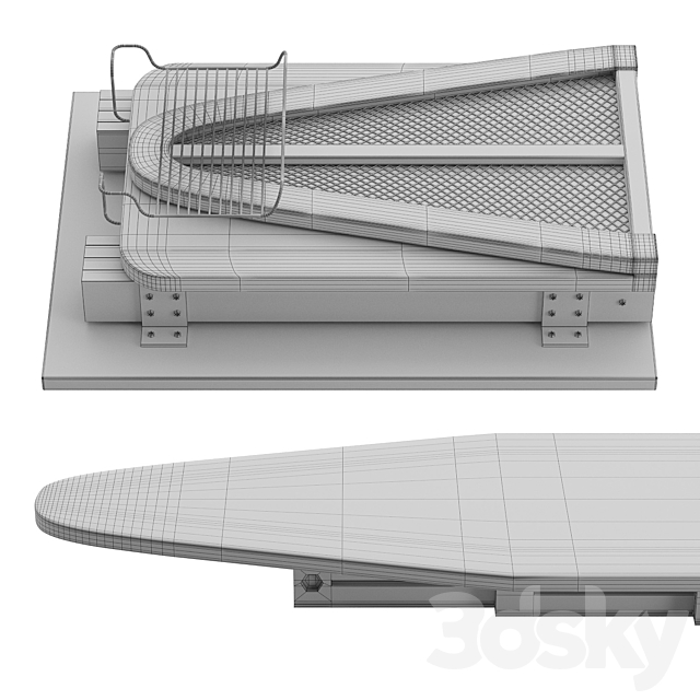 Starax retractable built-in ironing board 3DS Max Model - thumbnail 5