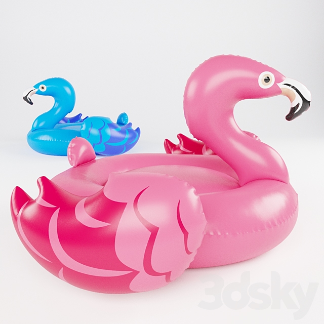 Swimming Flamingo 3DSMax File - thumbnail 3