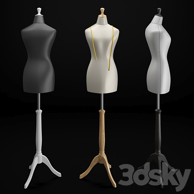 Tailor’s mannequin 3DSMax File - thumbnail 1