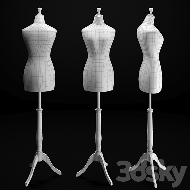 Tailor’s mannequin 3DSMax File - thumbnail 2