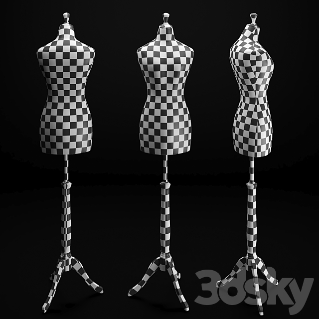 Tailor’s mannequin 3DSMax File - thumbnail 3