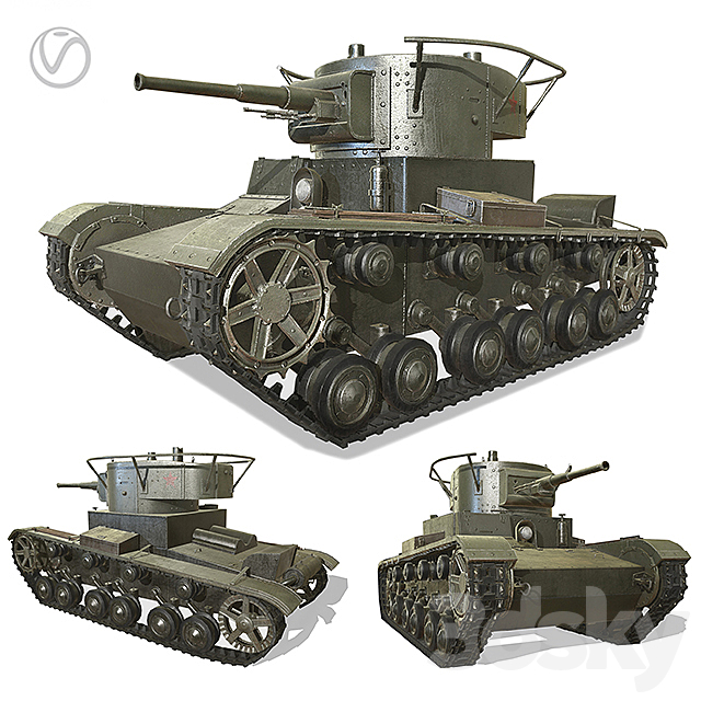 Tank 3DSMax File - thumbnail 1