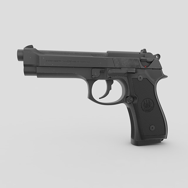 The Beretta 92 FS 3DSMax File - thumbnail 1