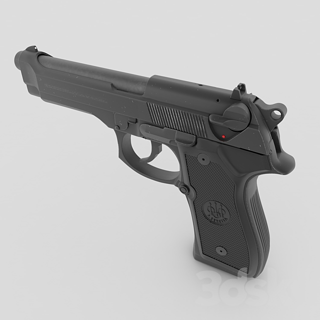 The Beretta 92 FS 3DSMax File - thumbnail 2