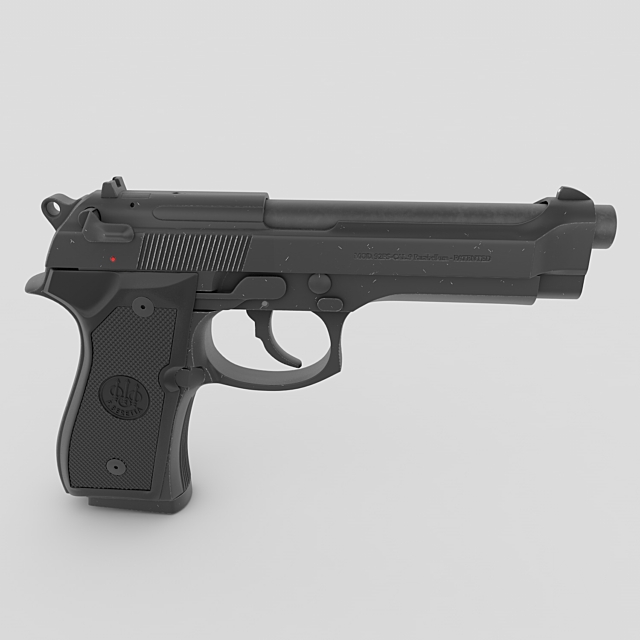 The Beretta 92 FS 3DSMax File - thumbnail 3