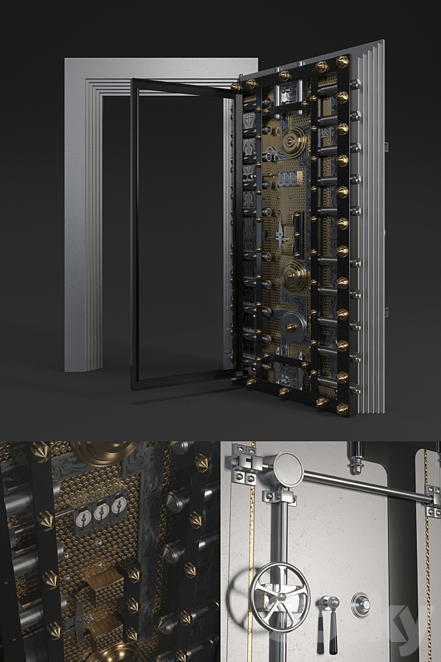 The Mosler Safe 3ds Max - thumbnail 2