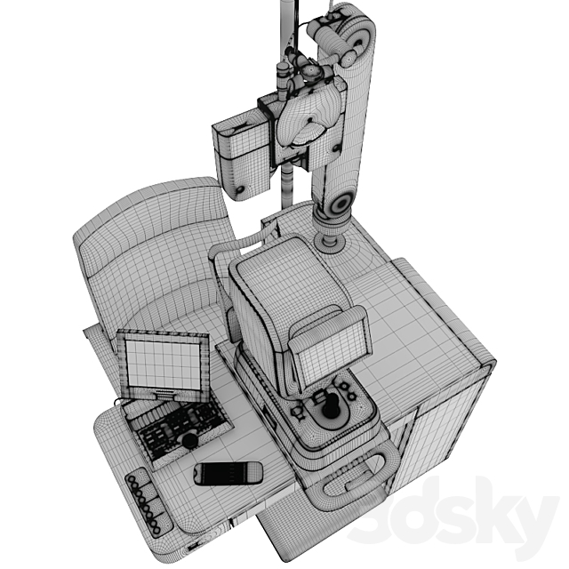 The workplace of the ophthalmologist Huvitz – HRT-7000 3ds Max - thumbnail 3