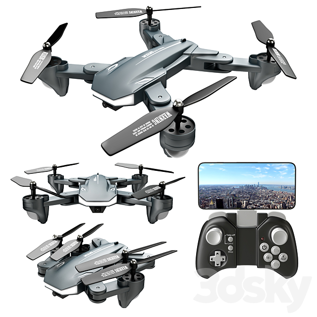 Tianqu Visuo XS816 Drone 3DSMax File - thumbnail 1