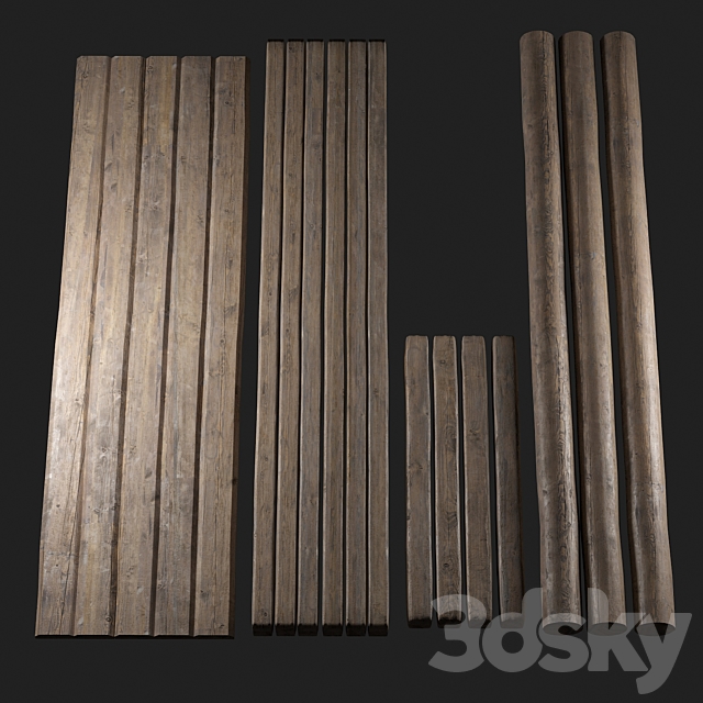 timber. logs. 3DSMax File - thumbnail 1